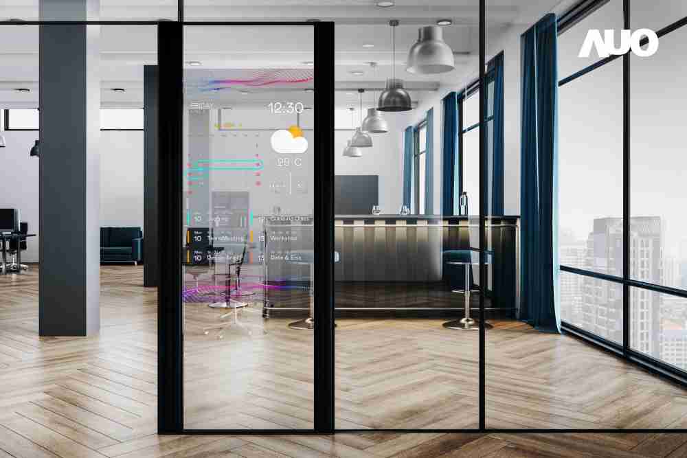 60吋Micro LED透明窗屏显示器，，可依需求调整并延伸应用于不同场域，，包括汽车侧窗或家庭玄关、、、智慧橱窗、、、、商业展示等面向，，，提供丰富的信息娱乐内容