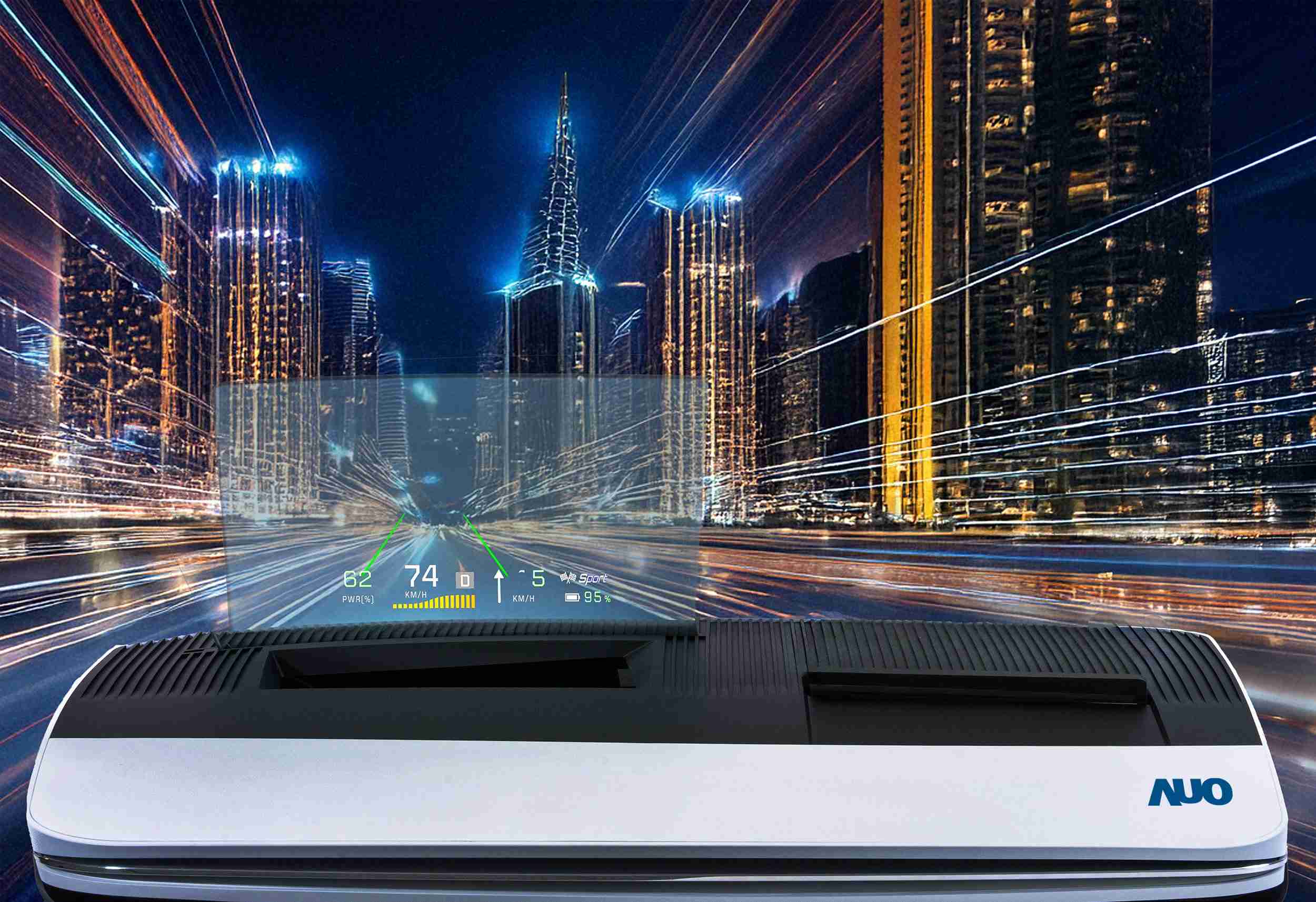 EBpay推出13吋Micro LED抬头显示器，，提供高入眼亮度、、高色彩饱和度的显示质量，，在阳光下或黑暗中都清晰可见，，，，并利用Micro LED模块体积小的优势，，，解决车用空间有限的痛点